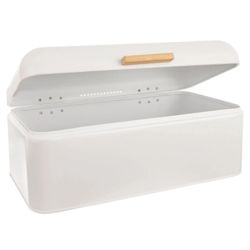 Chlebak metalowy biały WHITELINE 42x24x16,5 cm