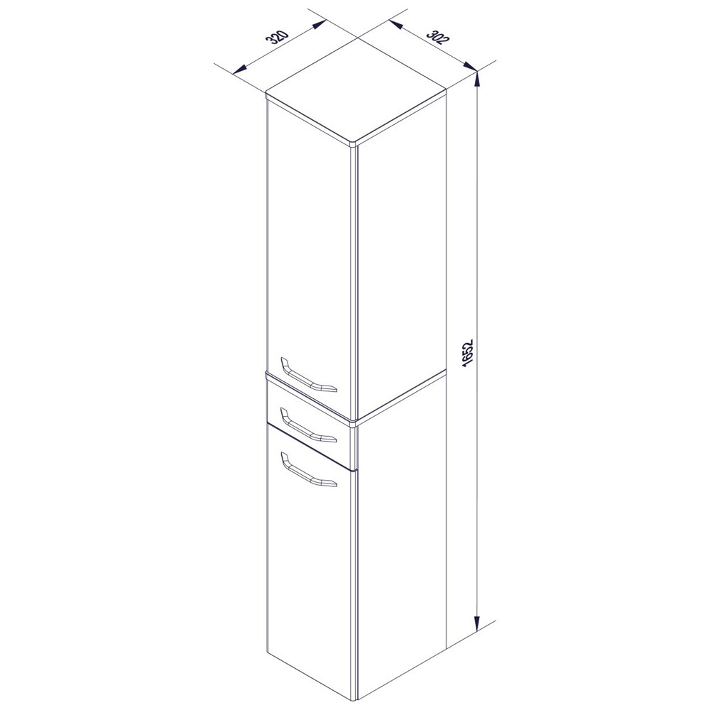 Szafka łazienkowa boczna wysoka sękaty dąb Milano Fackelmann 84252