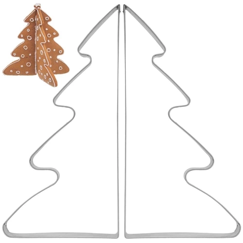 Wykrawacz do ciastek stalowy choinka 15,5 cm 2 szt.
