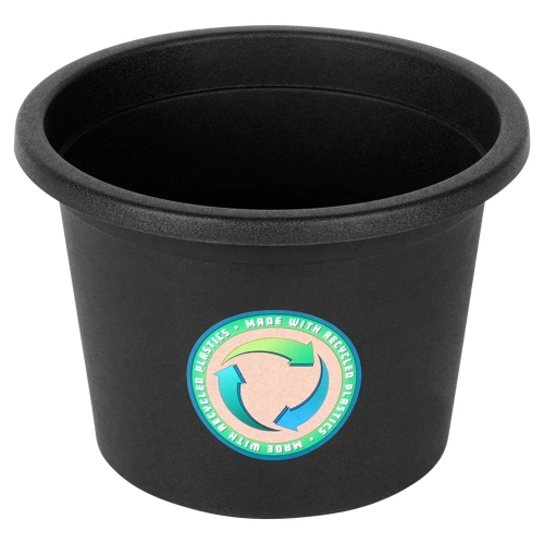 Doniczka ogrodowa plastikowa czarna okrągła 20 cm