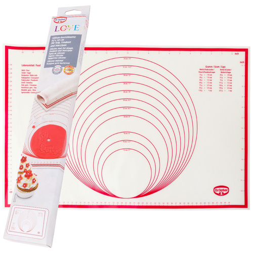 Mata stolnica silikonowa kuchenna  z miarami Flexi Dr.Oetker 1923