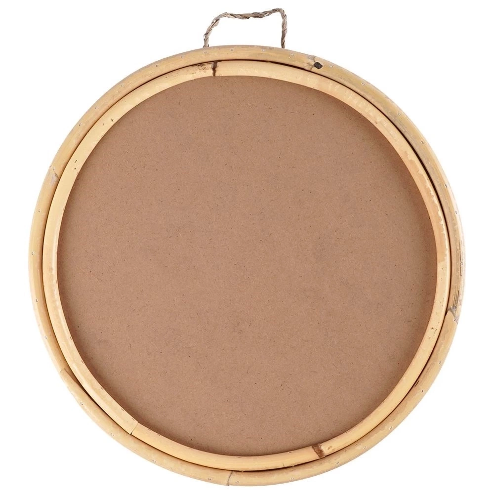 Lustro ścienne rattanowe okrągłe 30 cm