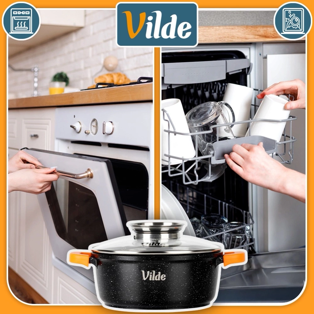 Garnek granitowy ze szklaną pokrywką TERRUNA AROMA 20 cm, 2,1 l