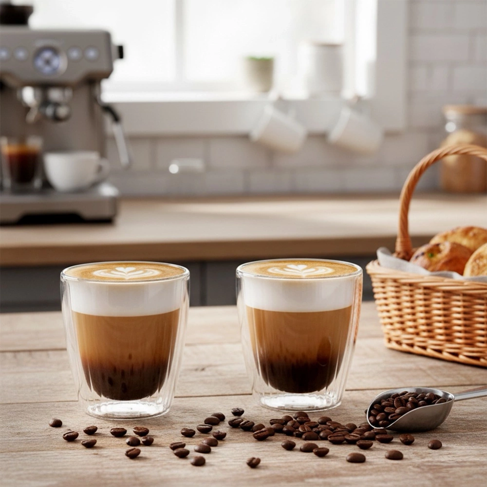 Szklanki termiczne z podwójną ścianką do kawy i herbaty 230 ml 2 szt.