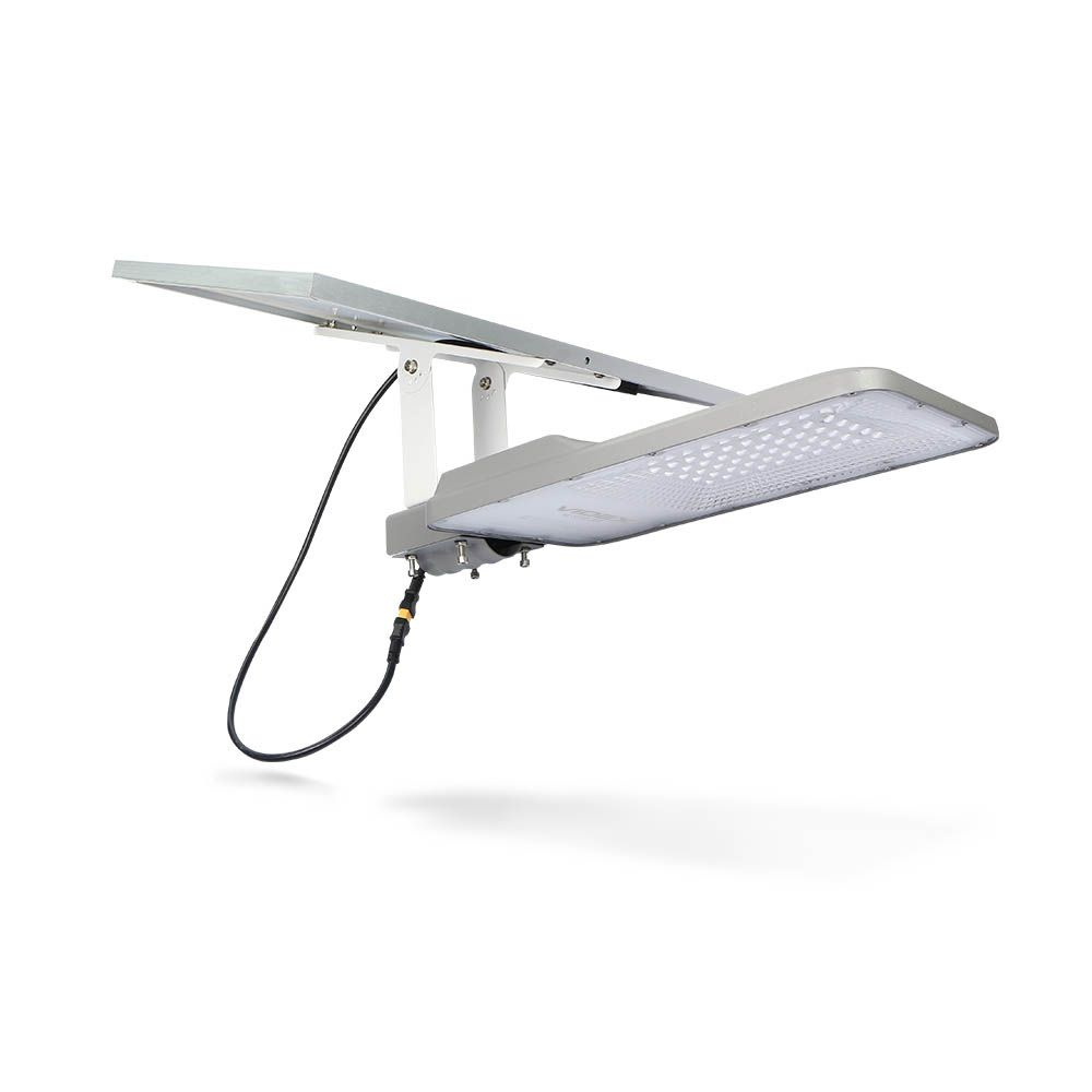 LAMPA SOLARNA ULICZNA VIDEX LED OSZCZĘDNA MOCNA IP65 2500lm + PILOT 