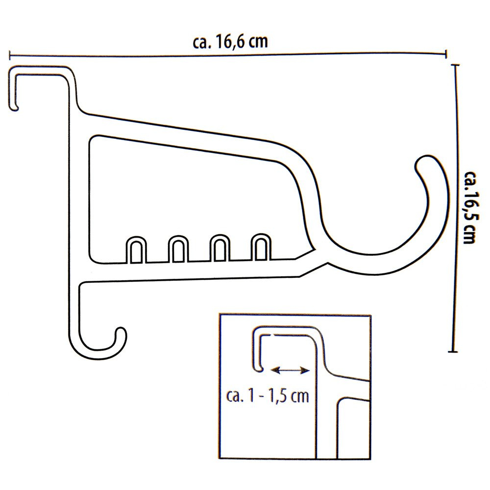 Haczyk do drzwi i szaf na wieszaki FACKELMANN 521541