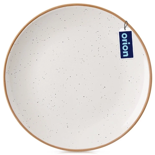 Talerz obiadowy płytki ceramiczny beżowy 27 cm