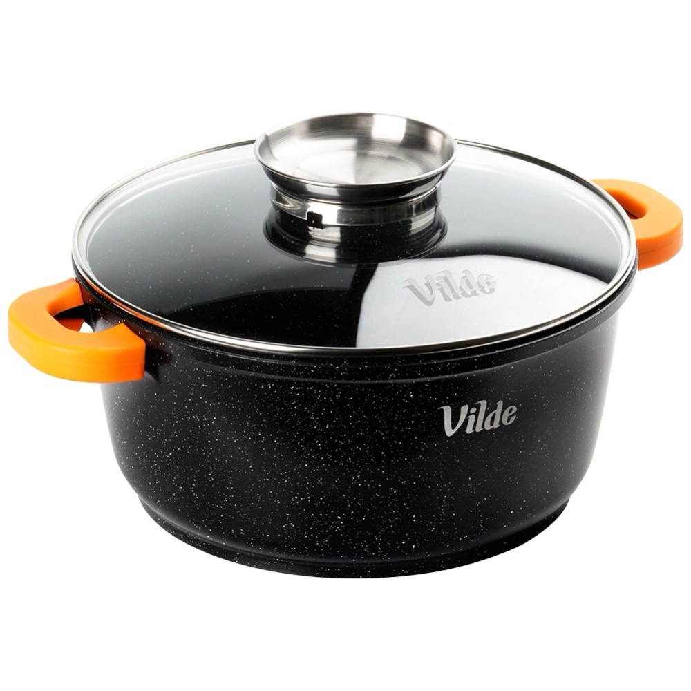 Garnek granitowy ze szklaną pokrywką TERRUNA AROMA 24 cm, 4 l