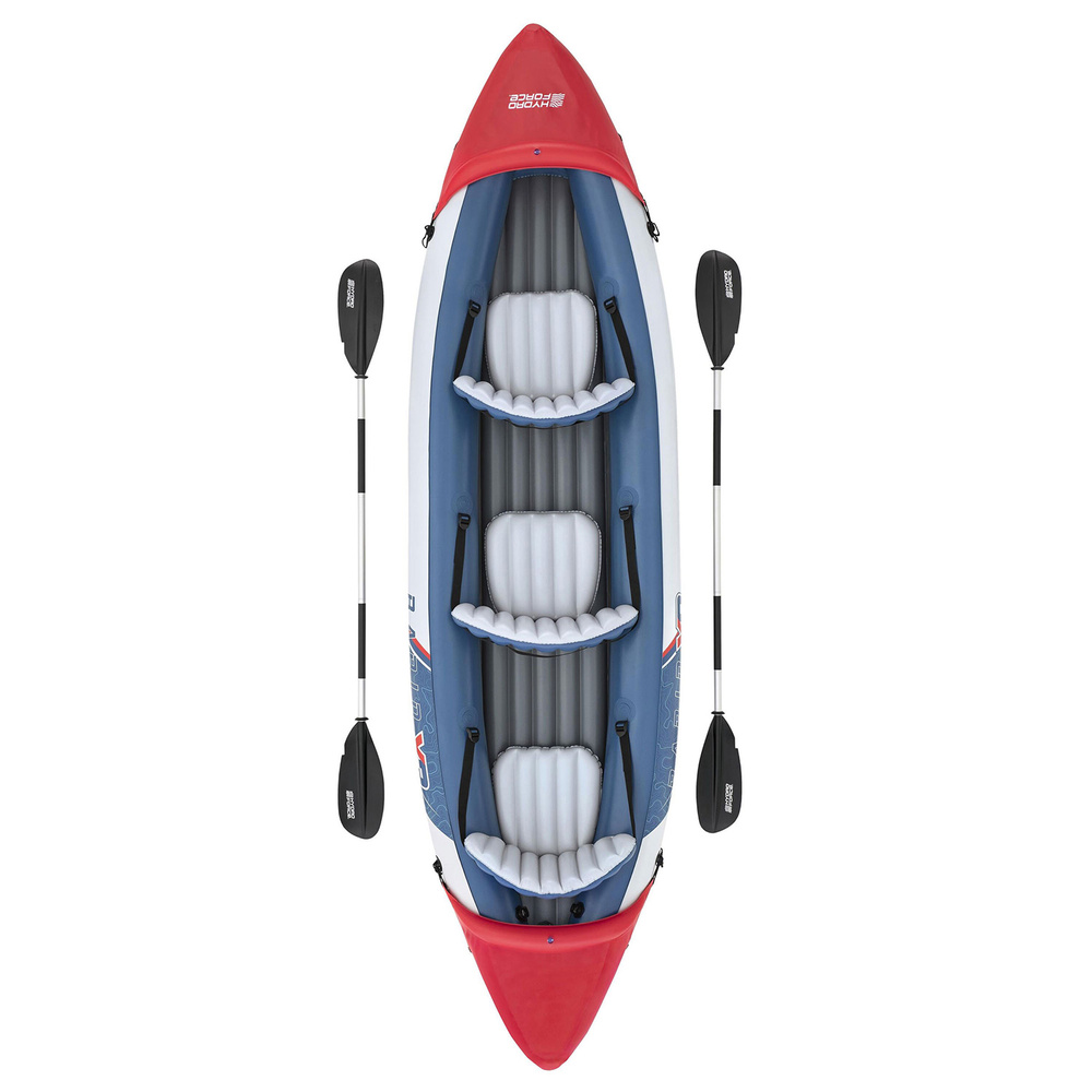 Bestway Kajak Rapid X3 dmuchany 3 osobowy + wiosła torba 381x100 cm 65132