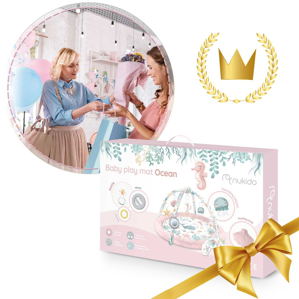 Mata edukacyjna interaktywna Ocean  - różowa