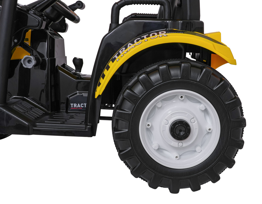 Pojazd MEGA Traktor D68 Z Przyczepką Żółty