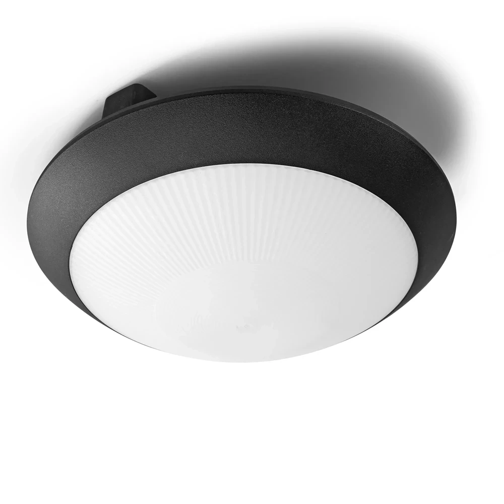 Plafon sufitowy z czujnikiem mikrofalowym 30W IP65 czarny