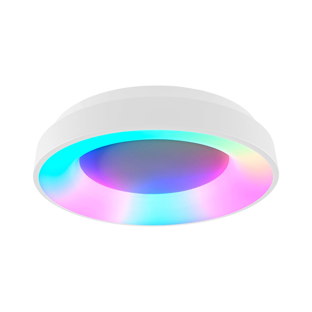 PLAFON LED LAMPA SUFITOWA OKRĄGŁA BIAŁA ZMIENNA BARWA KOLORY RGB 72W +PILOT