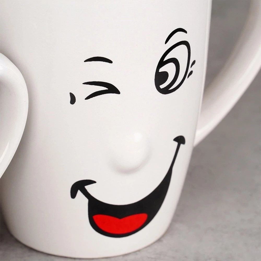 Kubki ceramiczne buźki 350 ml 6 szt.