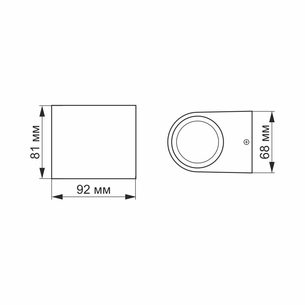 Oprawa elewacyjna VIDEX-3W-PELLE-BLACK