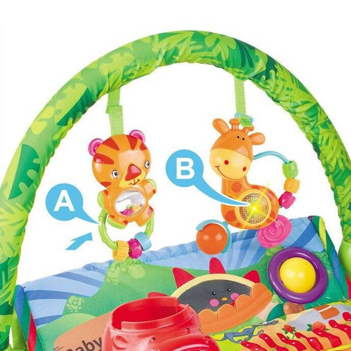 Mata edukacyjna interaktywna Zoo Grzechotki Piłeczki