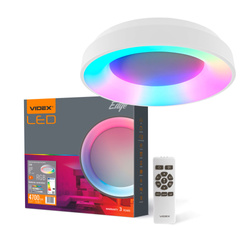 PLAFON LED LAMPA SUFITOWA OKRĄGŁA BIAŁA ZMIENNA BARWA KOLORY RGB 72W +PILOT