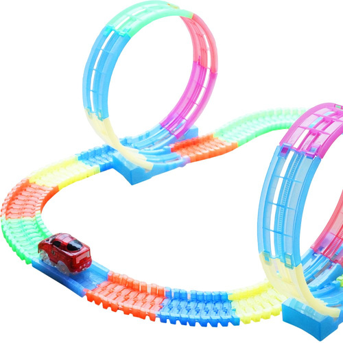 Magic tracks świecący tor samochodowy most Autko 135 el.