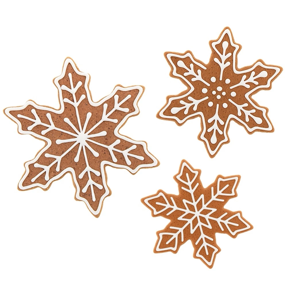 Wykrawacze do ciastek stalowe płatki śniegu 4 szt.