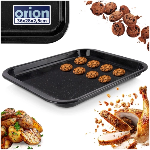 Blacha do pieczenia emaliowana prostokątna 36x28x2,5 cm