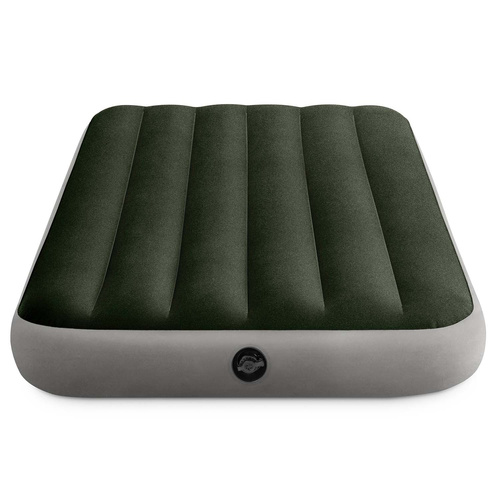 Materac dmuchany welurowy z pompką 99x191x25cm INTEX 64777