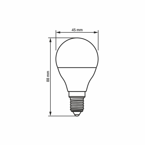 Żarówka LED E14 G45 Kulka 7W = 50W 630lm 4000K Neutralna Biel 240° Videx