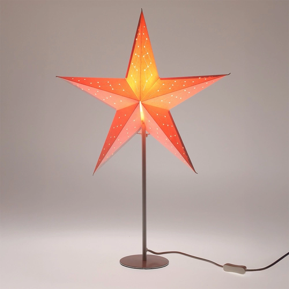 Lampka stołowa gwiazda dekoracyjna papierowa 45x65 cm
