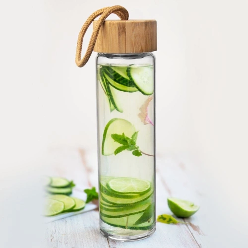 Butelka na wodę szklana z sitkiem 450 ml
