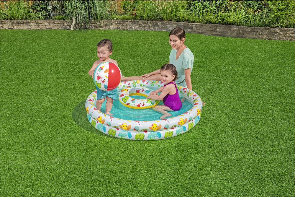 Bestway SET Basen piłka kółko brodzik 122cm  51124