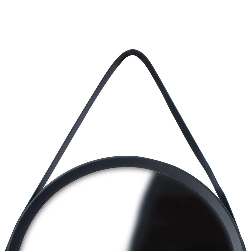 Lustro ścienne czarne okrągłe 52 cm