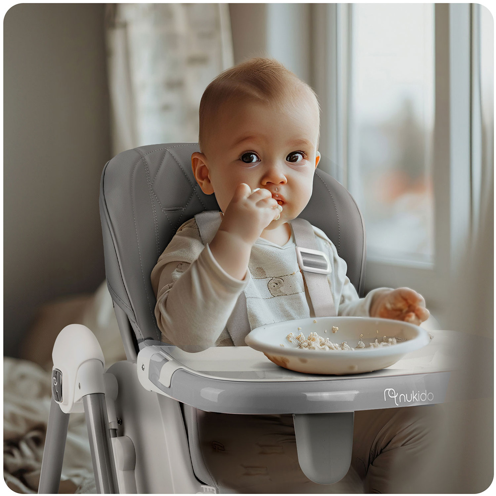 Krzesełko do karmienia Elite szare