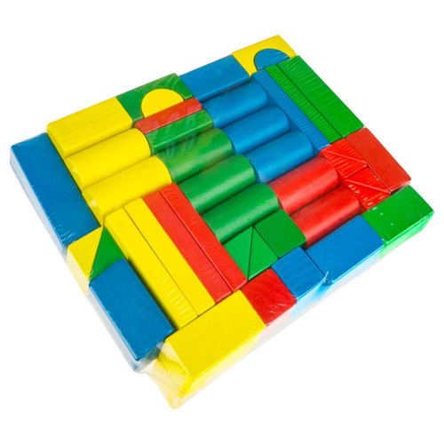 Duże drewniane klocki zestaw 100 sztuk