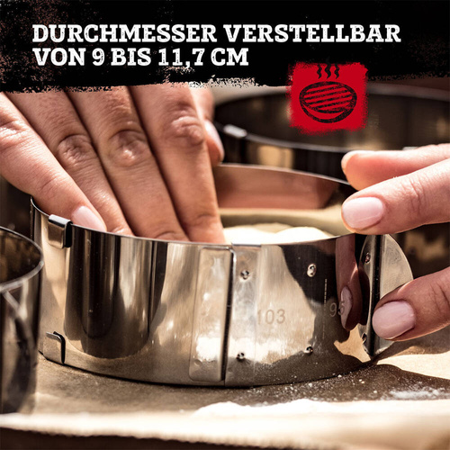 Obręcz regulowane pierścienie deserowe do serwowania ciast deserów bułekFACKELMANN 21601