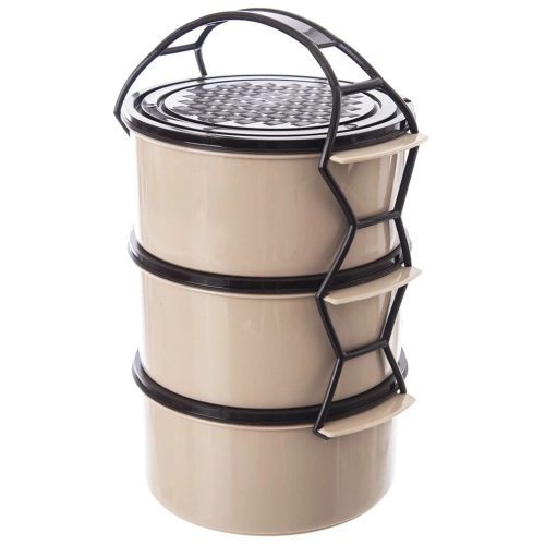 Menażka obiadowa plastikowa 3-poziomowa 3x1,5 l