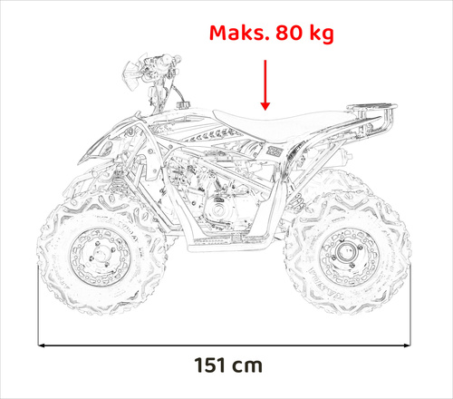 Pojazd Quad Spalinowy DESERT STORM Pomarańczowy