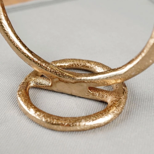 Świecznik aluminiowy złoty 19 cm