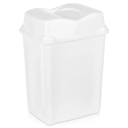 Kosz na śmieci plastikowy biały 28 l