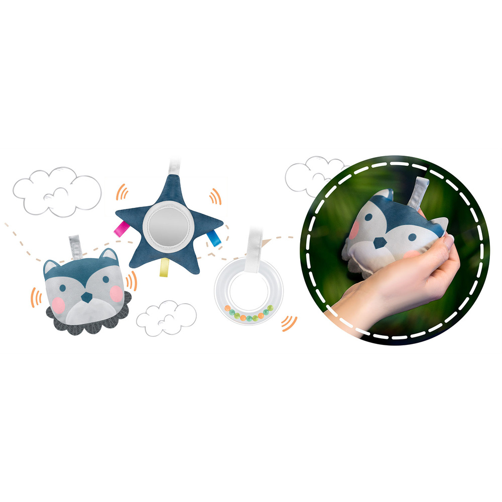 Leżaczek bujaczek z wibracją - szary