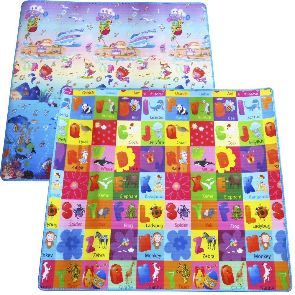 Dwustronna mata piankowa dla dzieci 177x197 cm XXL