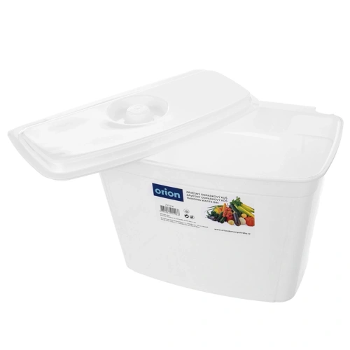 Kosz na obierki na drzwi z pokrywką biały 4 l