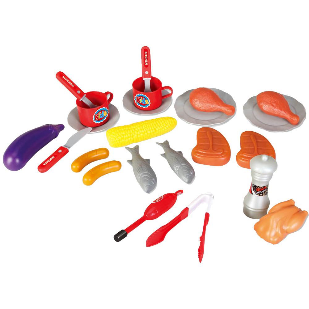 Gril dla dzieci ogrodowy zestaw akcesoria walizka