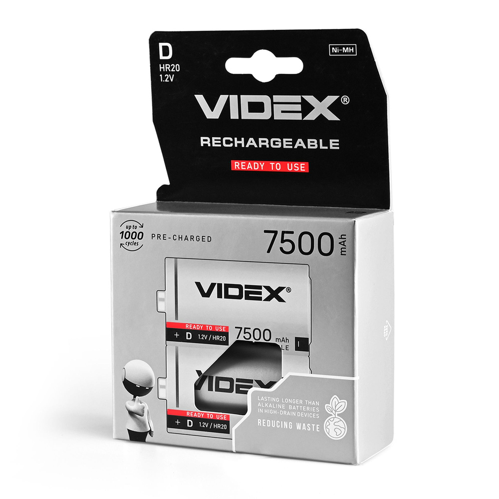 Akumulator Ni-MH VIDEX HR20 7500mAh 2 szt. BLISTER