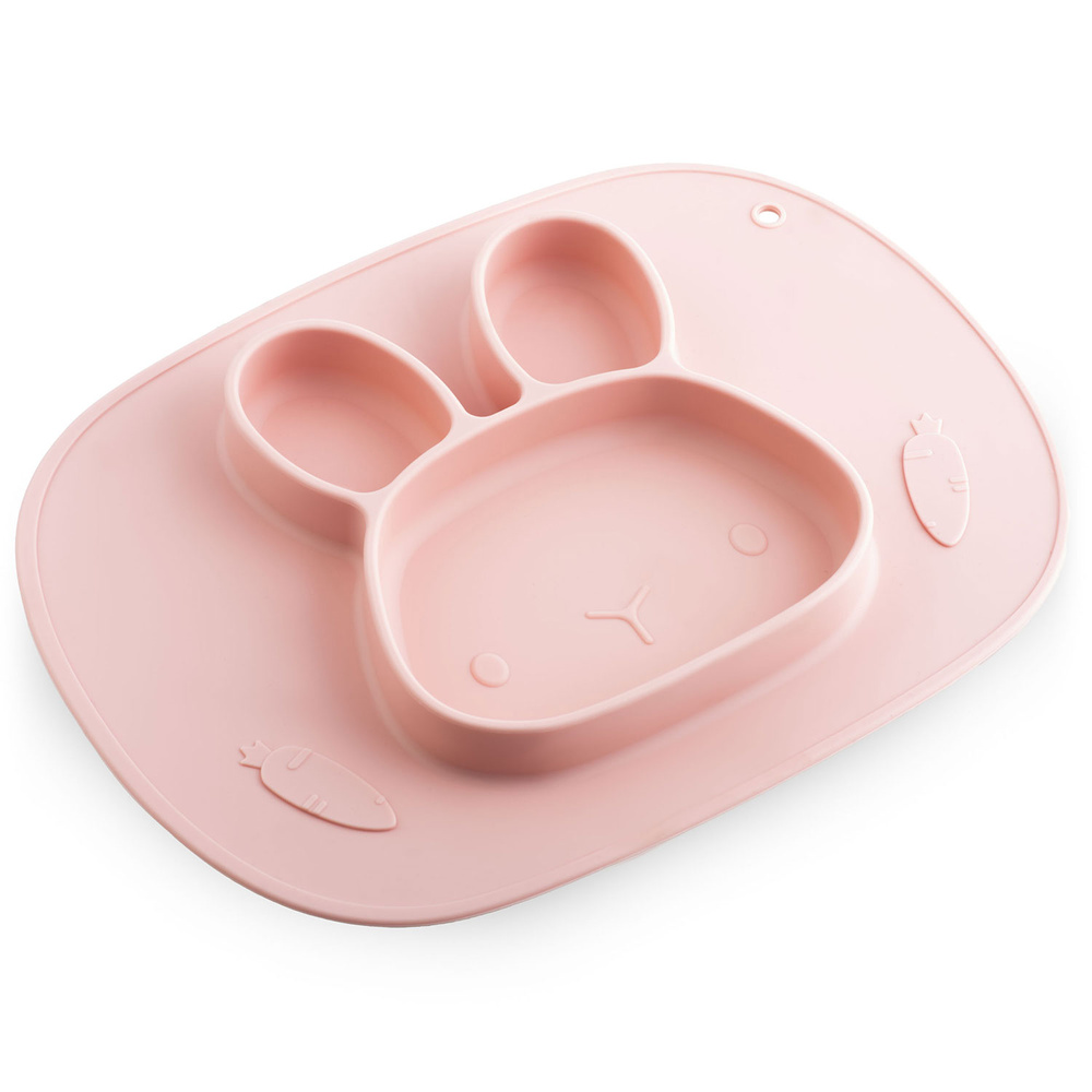 Talerzyk dla dzieci silikonowy do karmienia Królik 