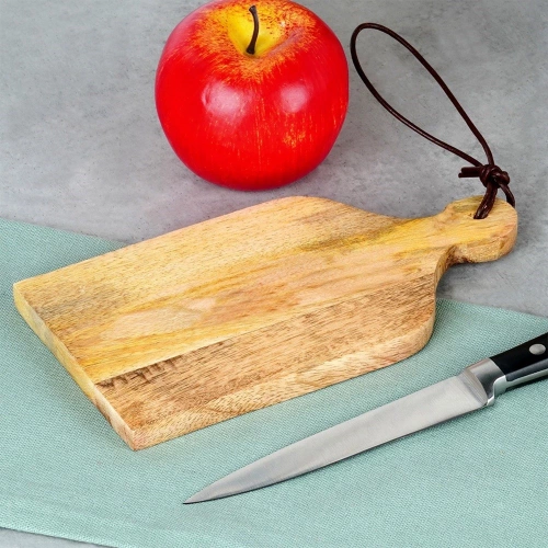 Deska do krojenia i serwowania drewniana 19,5x10 cm