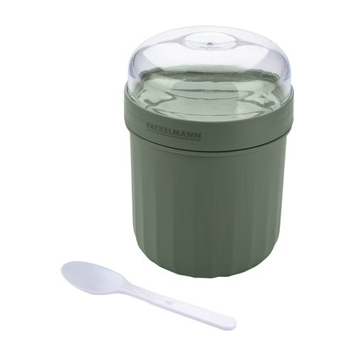 Musli to go Becher z łyżką, 500ml, zielony FACKELMANN
