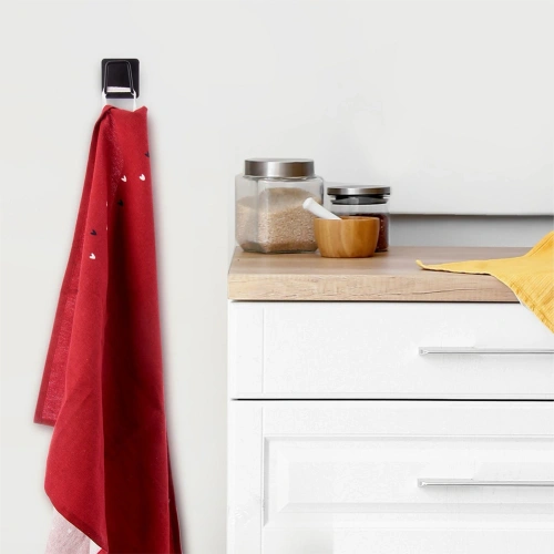 Haczyk wieszak samoprzylepny czarny BLACK 4,8x4,8 cm 2 szt.