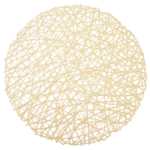 Podkładka na stół gumowa złota okrągła 39 cm