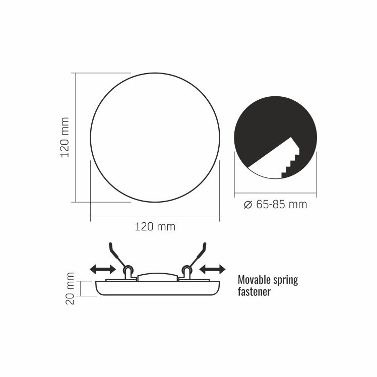 Oprawa oświetleniowa LED bezramkowa VIDEX-DOWNLIGHT-LED-DLFR-15W-NW