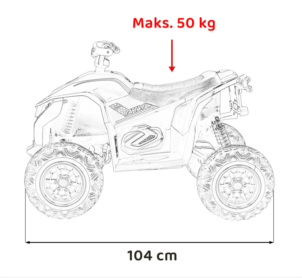 Pojazd Quad Fast Wheel Biały