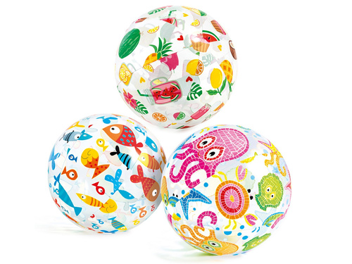 Dmuchana piłka plażowa do basenu nad wodę  51 cm INTEX 59040 Owoce